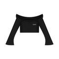 TJCFT Women's Off-the-Shoulder Bell Sleeve Crop T-Shirt