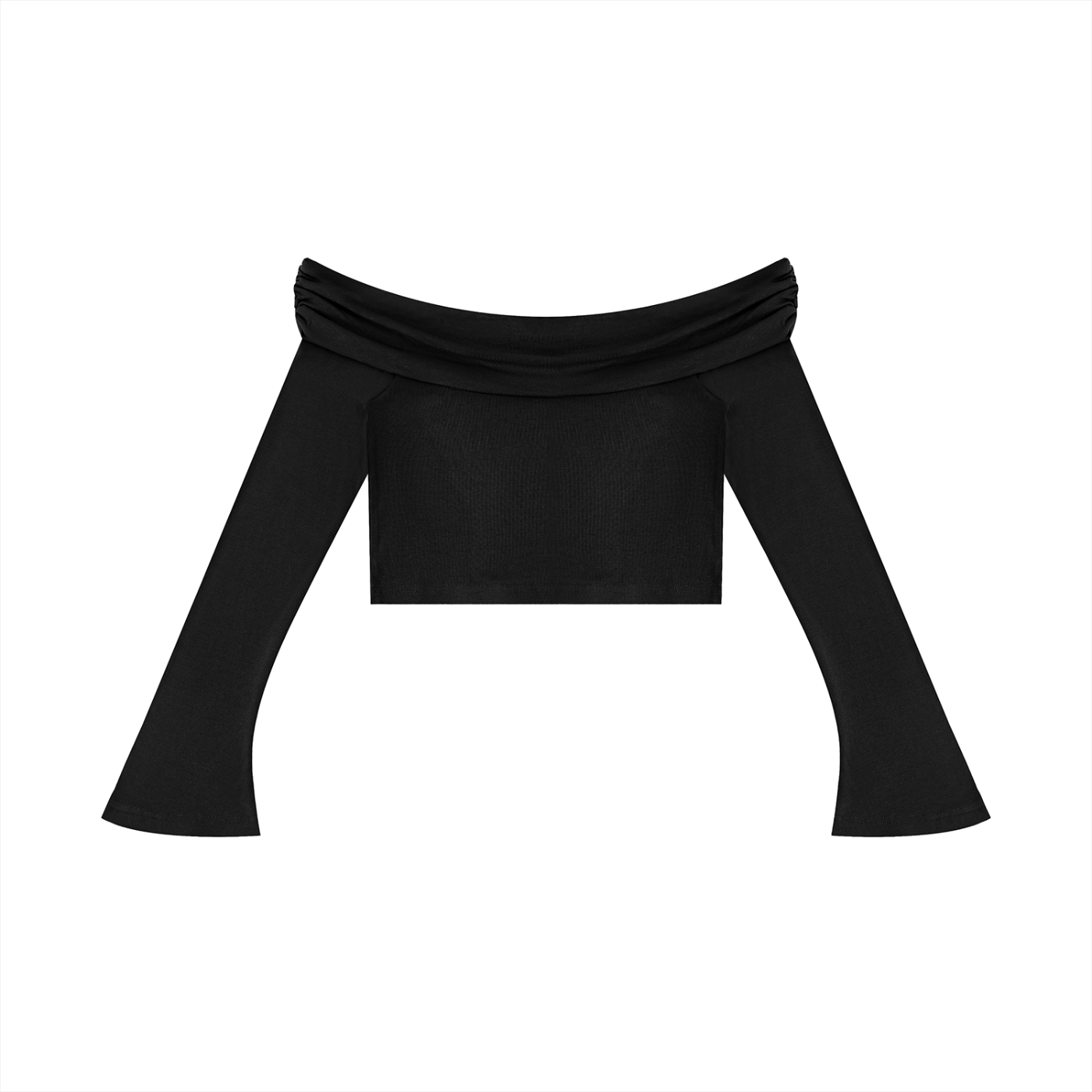 TJCFT Women's Off-the-Shoulder Bell Sleeve Crop T-Shirt